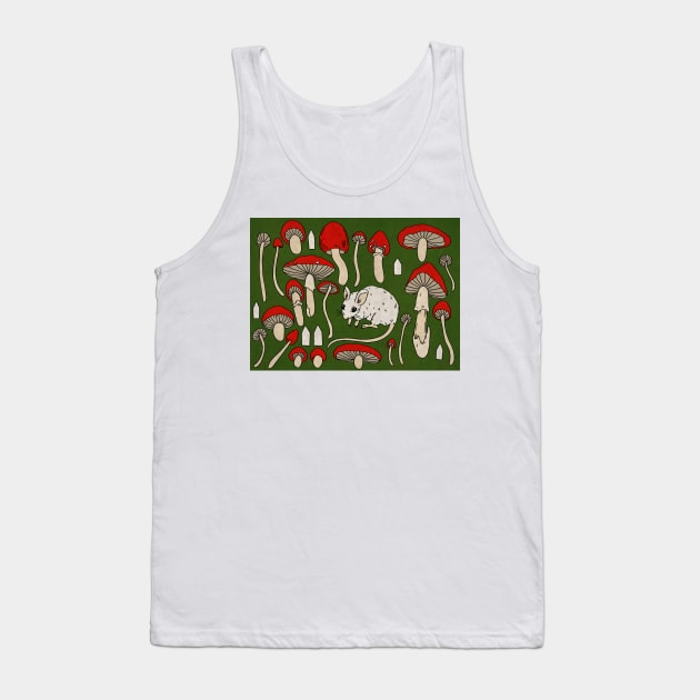 Retro White Mouse Tank Top by JuniperMew